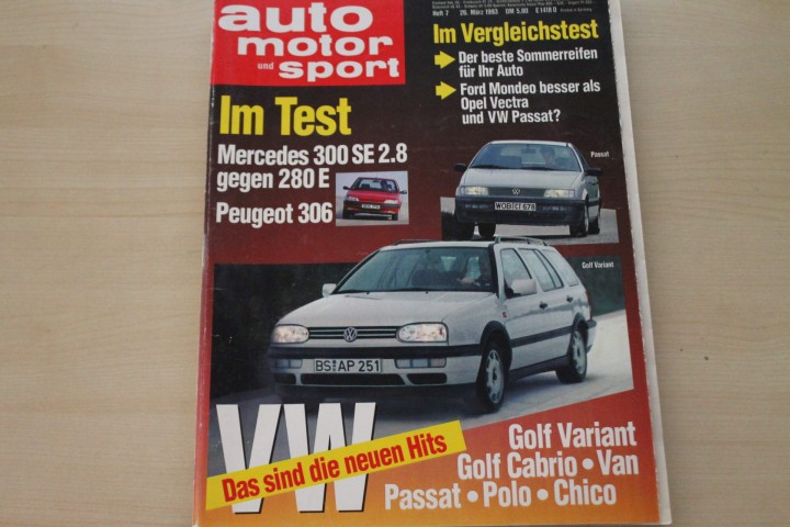 Deckblatt Auto Motor und Sport (07/1993)